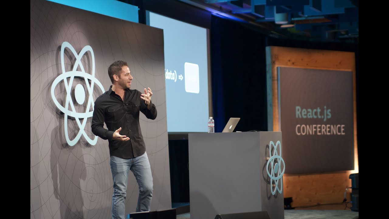 w3qc's tweet card. React.js Conf 2015 Keynote - Introducing React Native