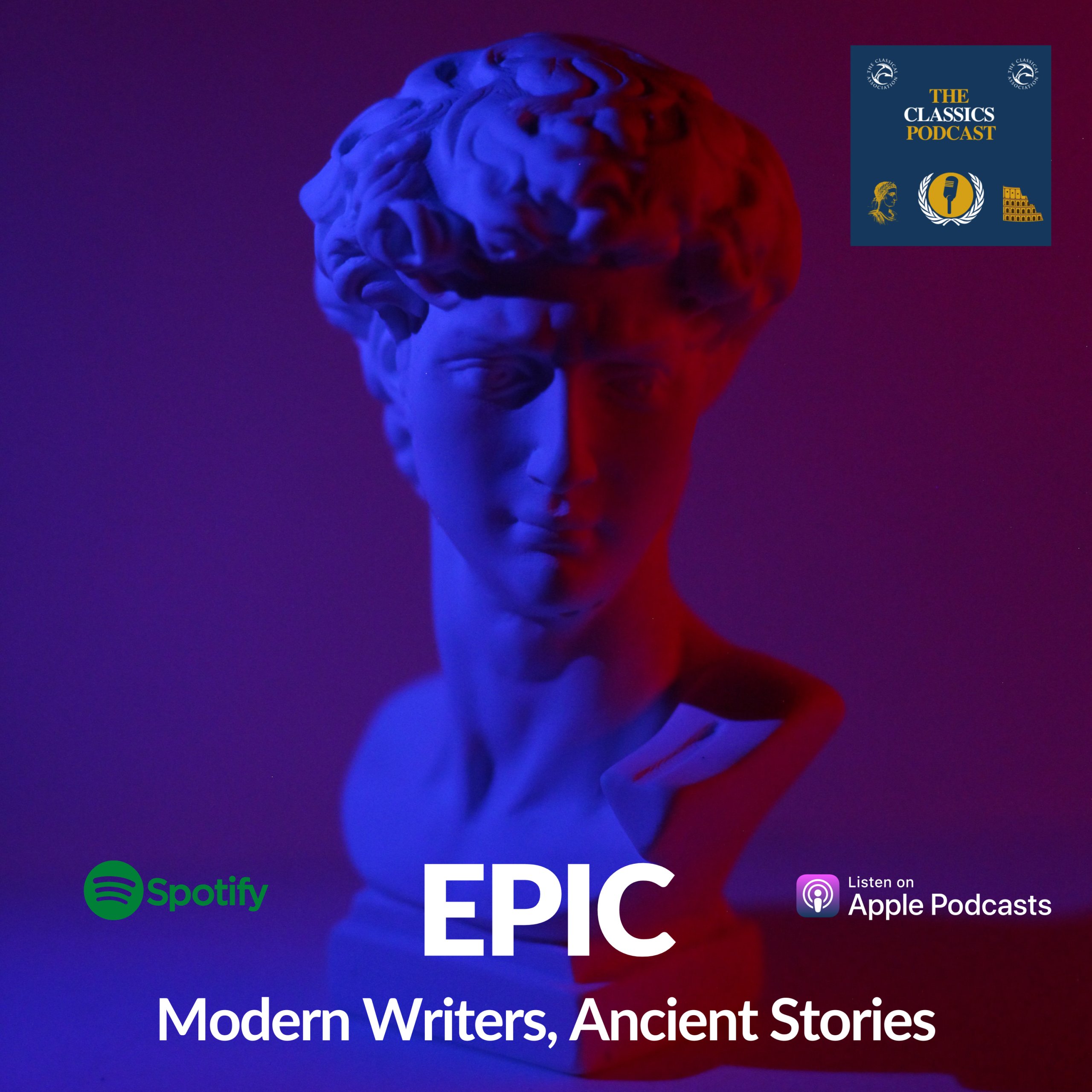 Classical_Assoc's tweet card. EPIC: Modern Writers, Ancient Stories is a compilation of short stories written by entrants in the 2022 Classical Association Creative Writing Competition, inspired by Stephen Fry's trilogy Mythos,...