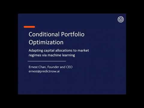 PredictNowAI's tweet card. Portfolio Optimization Product Webinar Recording | PredictNow.ai