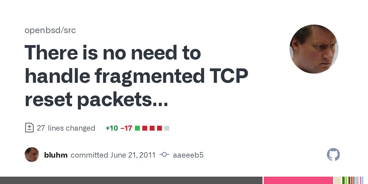 openbsd's tweet card. way. Remove PFDESC_IP_REAS and pf_pdesc flags completely. ok claudio@ henning@