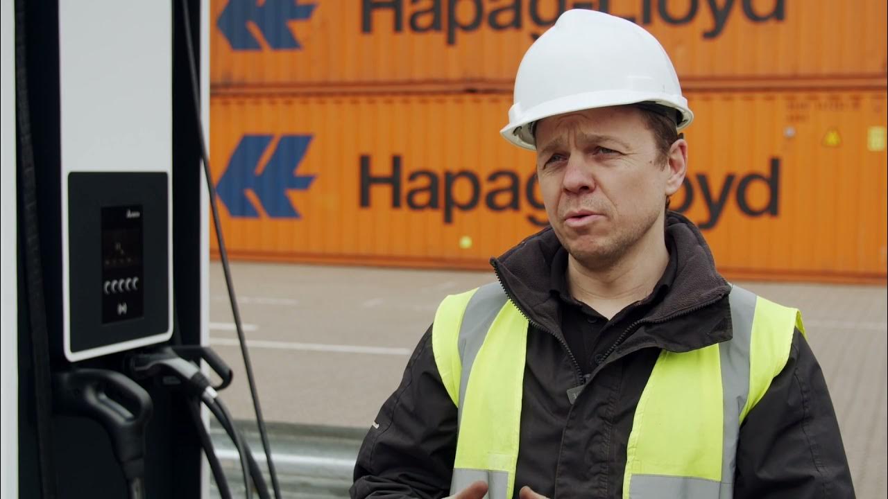 DeltaEMEA's tweet card. First UK electric truck charger installation - Delta 200kW Ultra Fast...