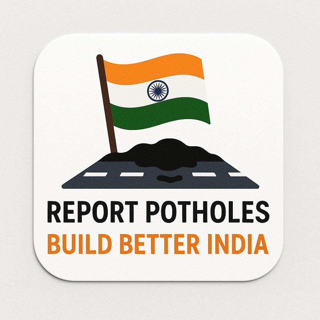 malpani's tweet card. Report potholes and help improve India's road infrastructure