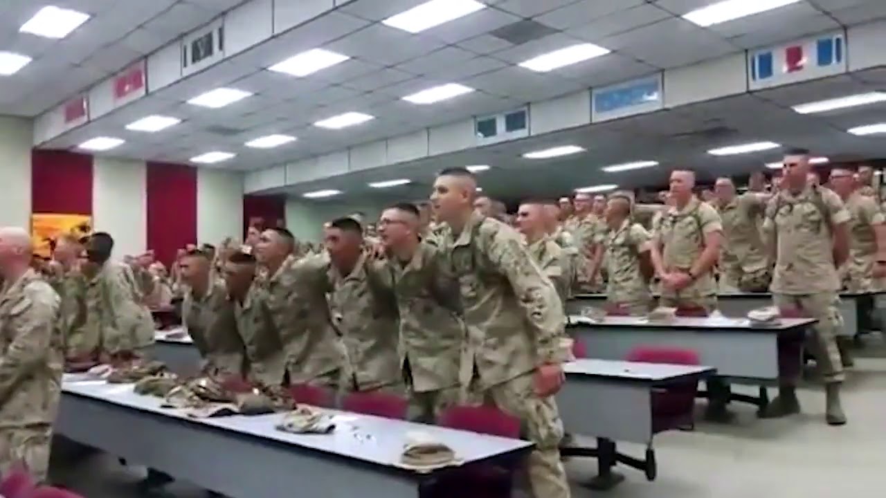 esp8687's tweet card. Us Marines at camp Pendleton singing "Days of Elijah"
