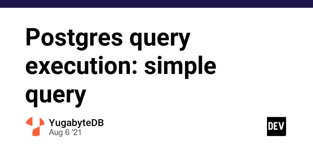 fritshoogland's tweet card. This is a blogpost that goes through the process of executing a query in postgres. This is a trivial...