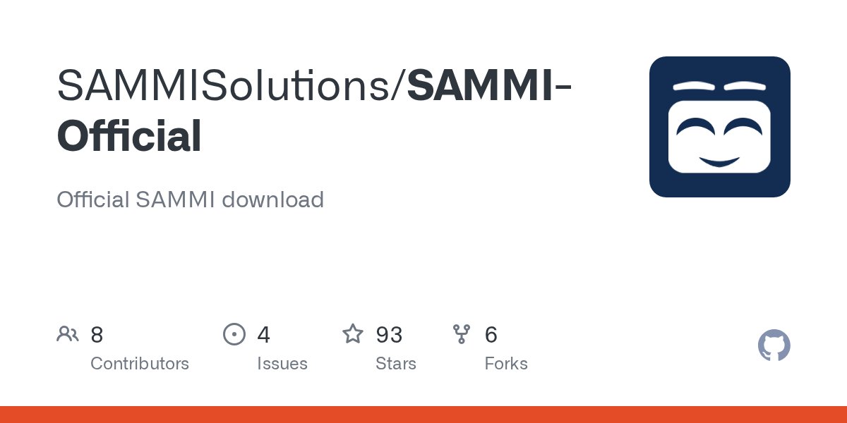sammisolutions's tweet card. Official SAMMI download. Contribute to SAMMISolutions/SAMMI-Official development by creating an account on GitHub.
