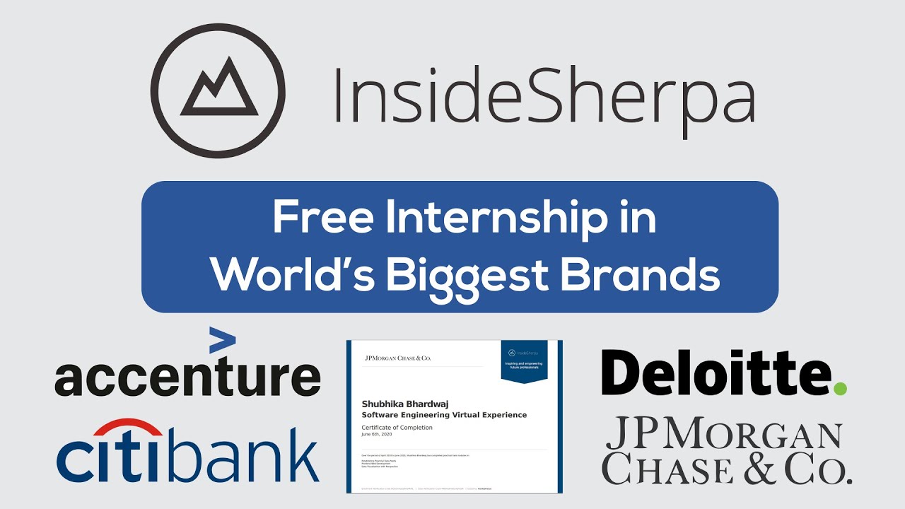 numitech's tweet card. InsideSherpa - Free online internship with certificate in Accenture,...