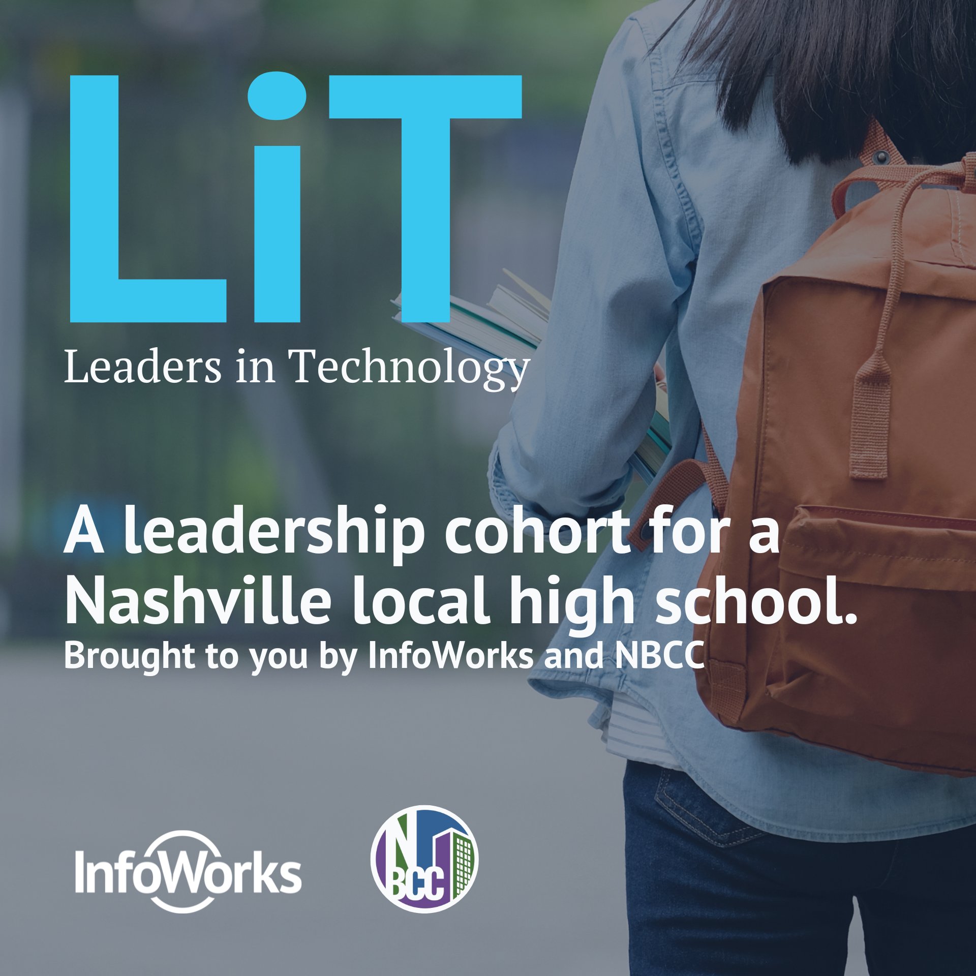 InfoWorksTN's tweet card. InfoWorks' LiT program offers high school students valuable experience leading a technology project for a Nashville Black Chamber member business.