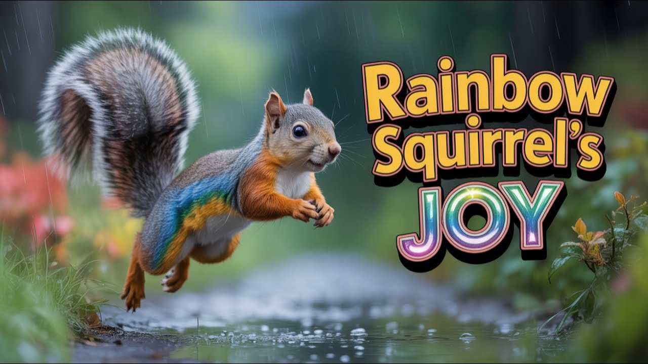 techfin2k's tweet card. Rainbow Squirrel Spotted in Magic Forest!