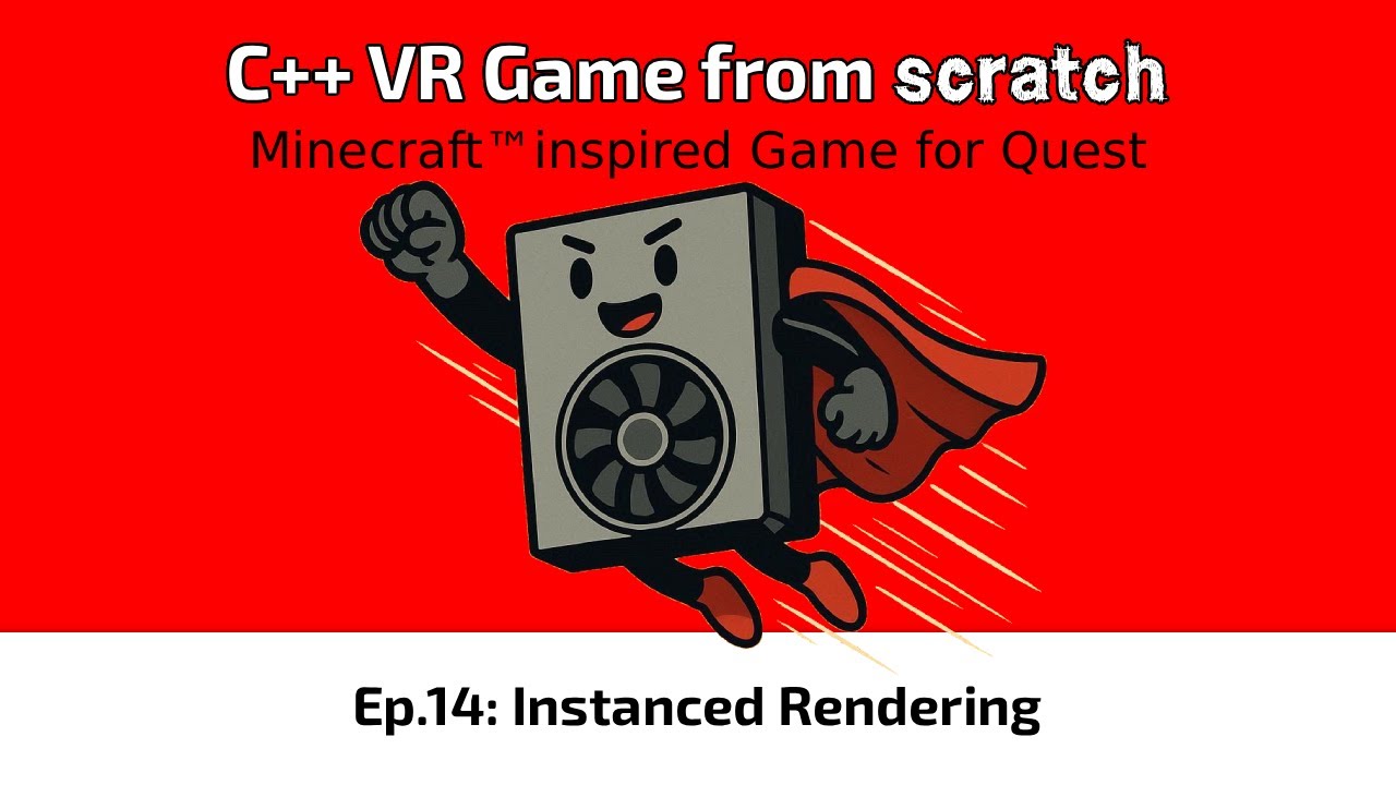 omigamedev's tweet card. C++ VR Game from scratch: E14 - Instanced Rendering