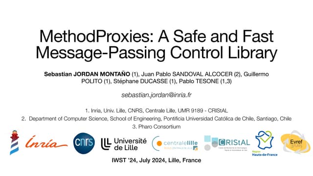 esugsmalltalk's tweet card. MethodProxies: A Safe and Fast Message-Passing Control Library