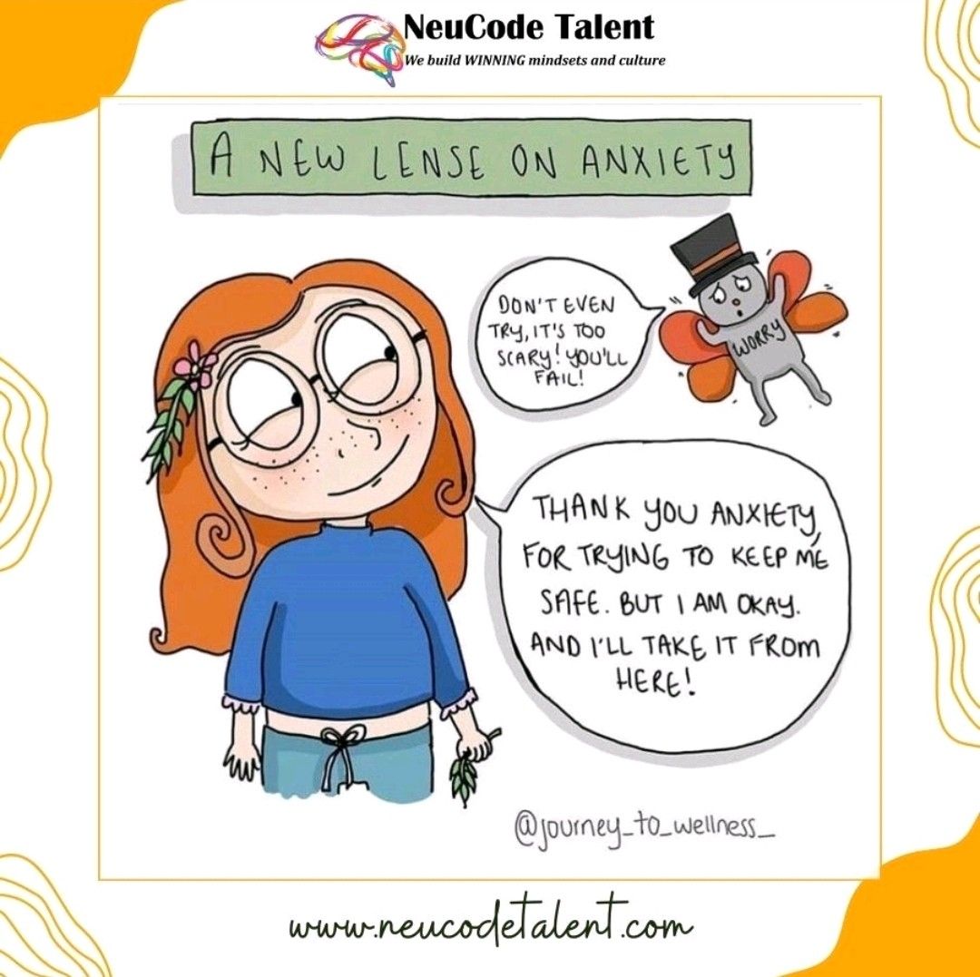 NeuCodeTalent's tweet card. #anxiety A new way to have a conversation with your anxiety... what is the intent of your anxiety?
