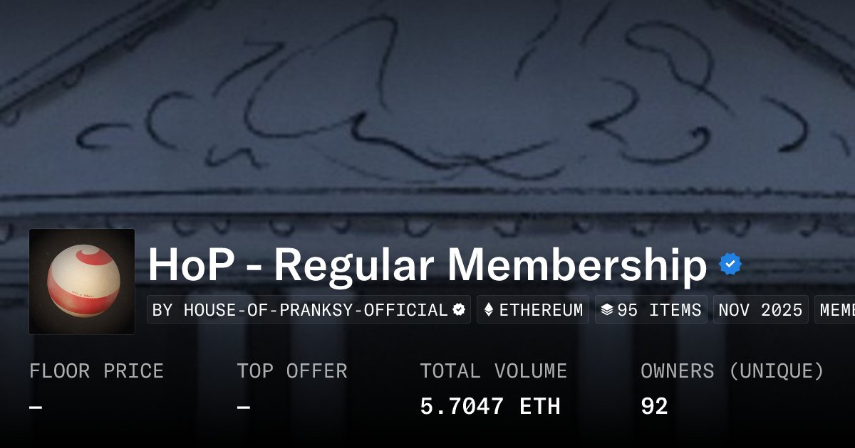 pranksy's tweet card. House of Pranksy's 'Regular' membership is a lifetime membership that will always grant you access to the House of Pranksy Discord, core articles and specific opportunities to register interest in...
