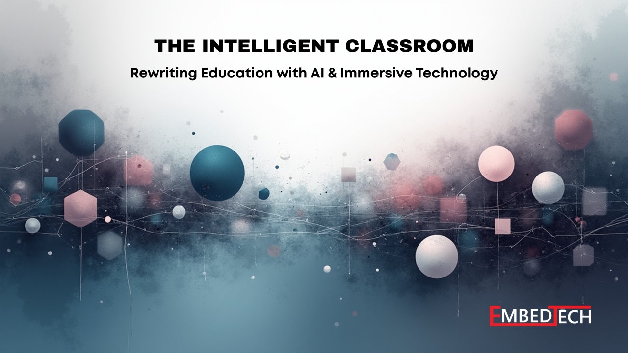 Embedtech_sol's tweet card. The digital revolution has entered the lecture hall. The concept of the smart classroom represents the next generation of pedagogy, moving far beyond a projector and a computer.