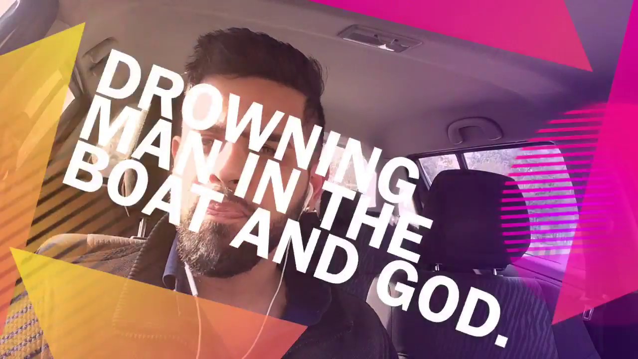 kakshaatutorial's tweet card. the man in the boat and god!