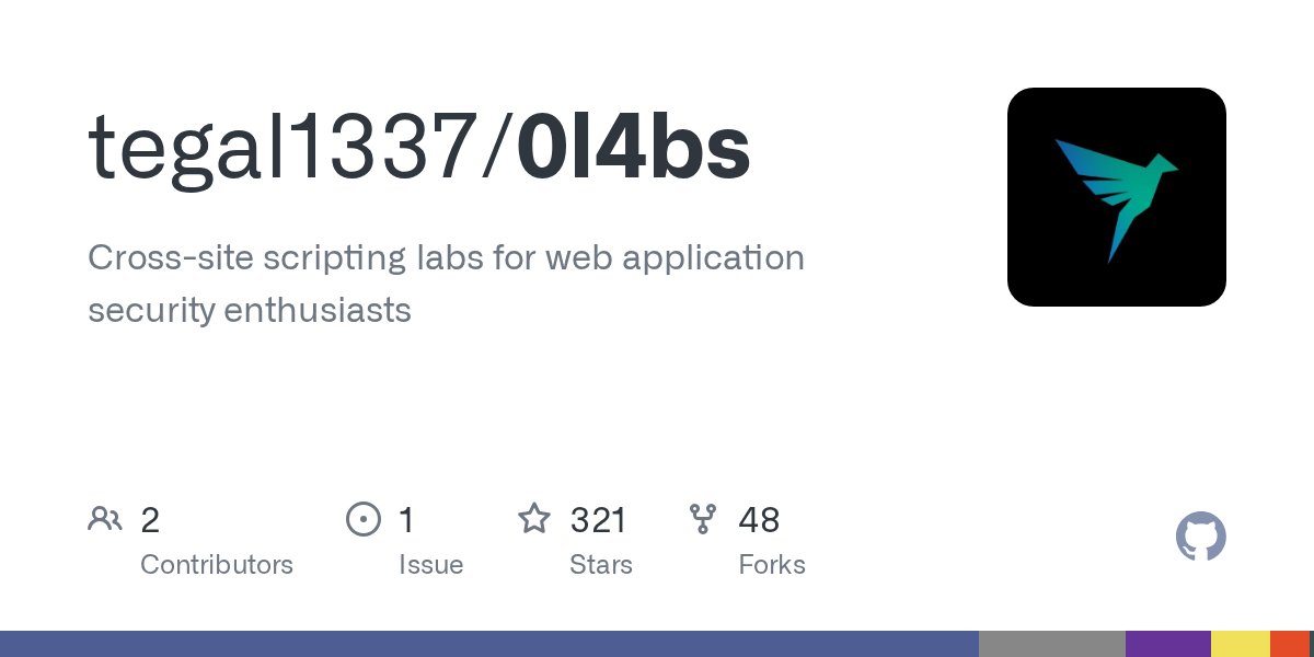 ManasH4rsh's tweet card. Cross-site scripting labs for web application security enthusiasts - GitHub - tegal1337/0l4bs: Cross-site scripting labs for web application security enthusiasts