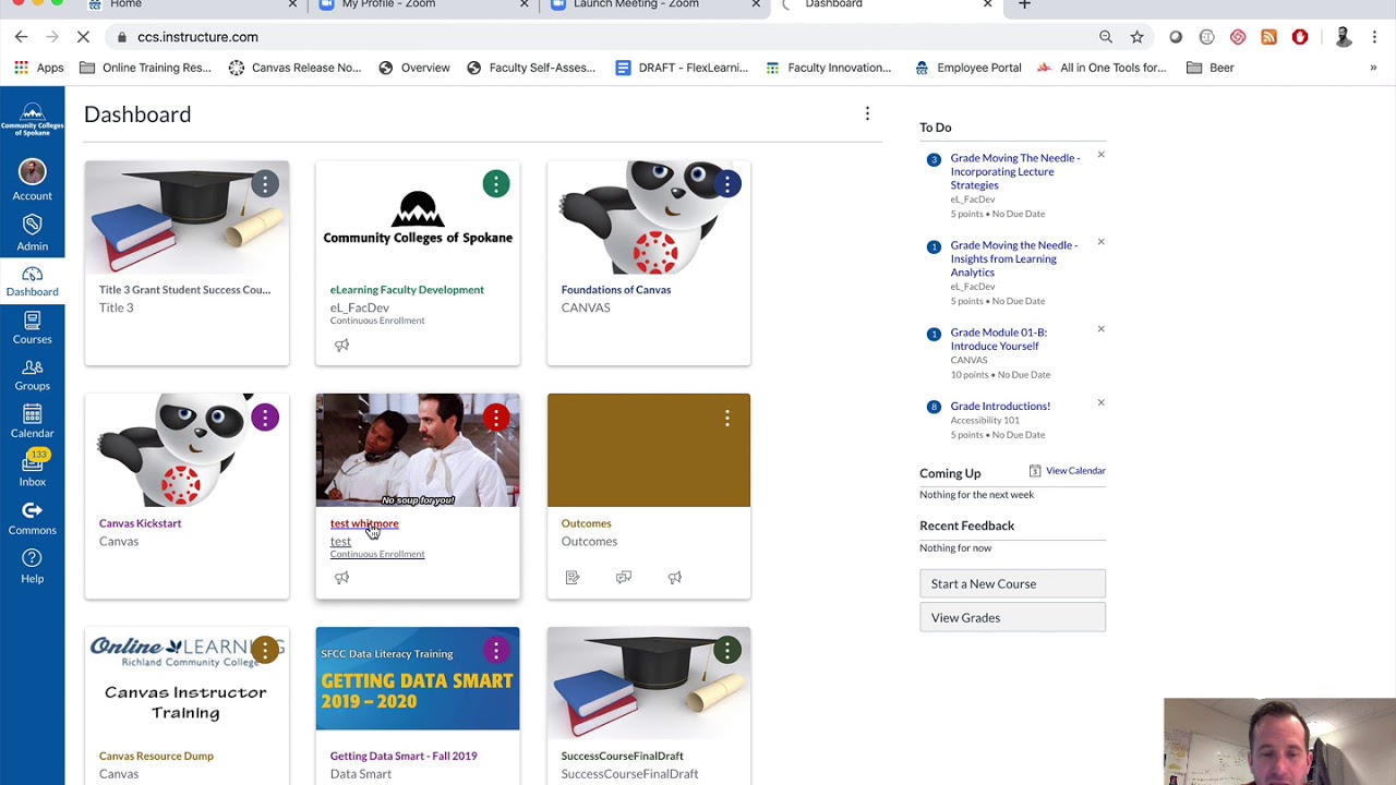 eLearning_CCS's tweet card. Sharing Your Zoom Meeting Room in your Canvas Course