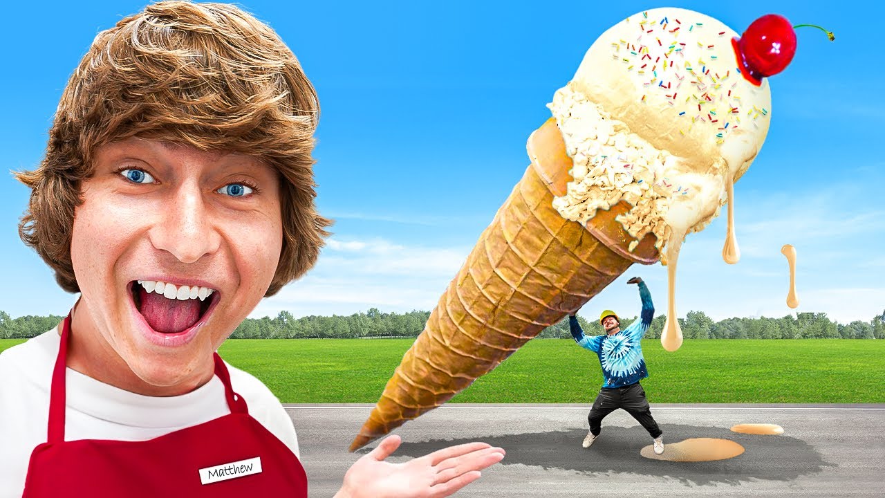 tyler_devos's tweet card. I Made The World’s Largest Ice Cream Cone!