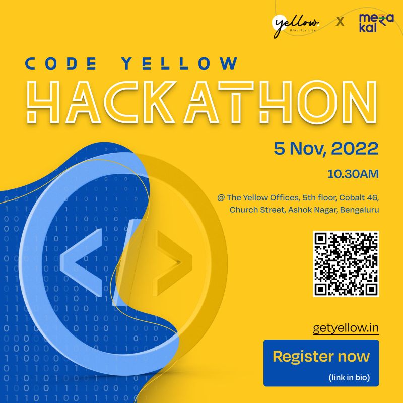 johnjacobkenny's tweet card. Put your coding skills on display at the Code Yellow Hackathon! The hackathon will take place over a period of 8 hours, during which we will test your ingenuity, creativity and coding prowess. As a...