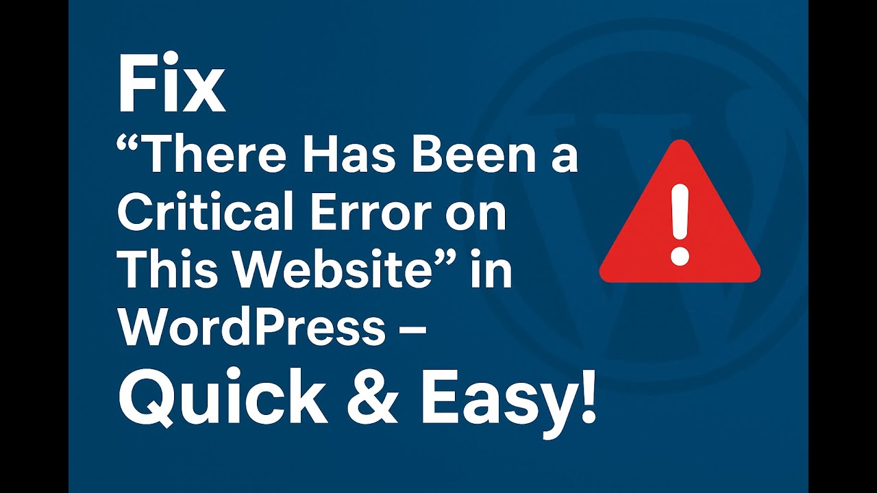 sandeep97930365's tweet card. Fix “There Has Been a Critical Error on This Website” in WordPress –...