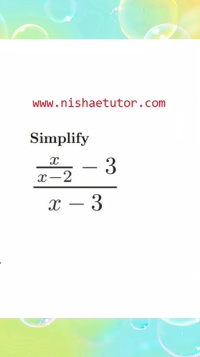 nishaetutor's tweet card. Can You Simplify This Complex Fraction?
