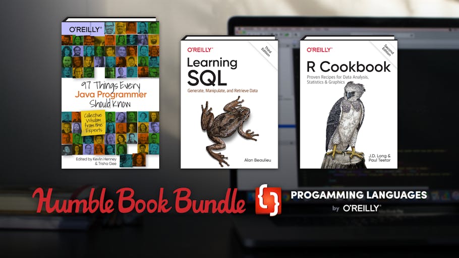 tutoriaLinux's tweet card. Learn programming languages with this bundle by O’Reilly. Includes books like Learning SQL, Learning Java, & more. Pay what you want & support charity!