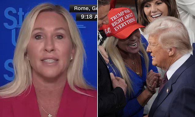 CSereda's tweet card. The Georgia congresswoman joined CNN 's State of the Union on for the first time since Trump brandished her a traitor over a series of public disagreements.