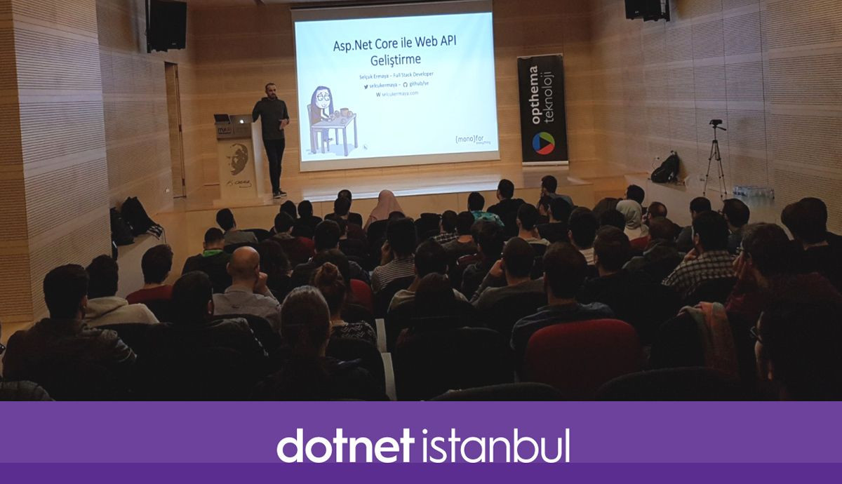 dotnetkonf's tweet card. .NET Framework ve .NET Core platformlarını kullanan yazılımcıların bir araya gelip, teknik konularla ilgili bilgi paylaşımı yaptığı bir Meetup grubu.