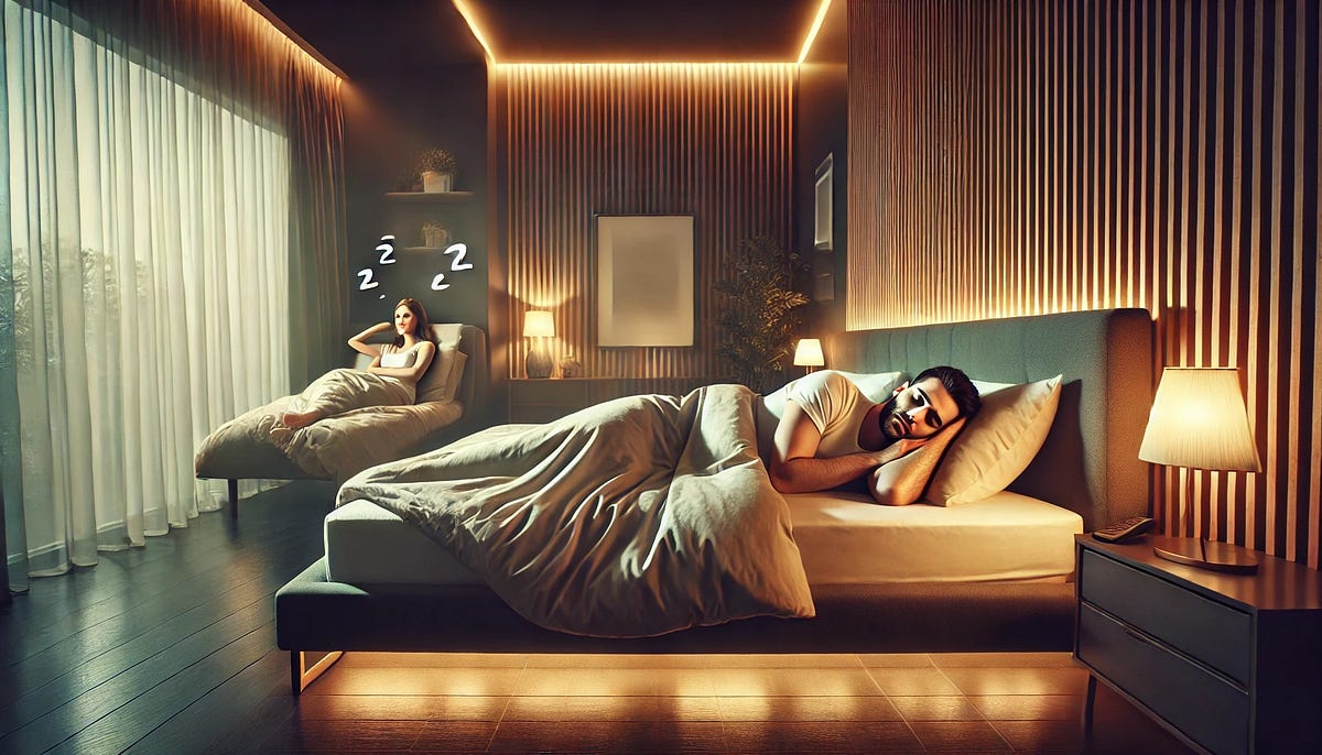 guide_mattress's tweet card. You know that moment when you and your partner realize you’re not exactly sleep-compatible? Yeah, that happened to us — James and me. I’m…