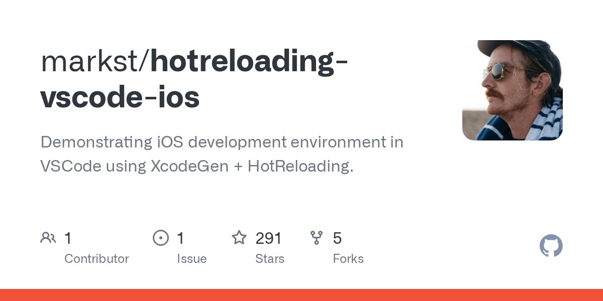 WildCat_io's tweet card. Demonstrating iOS development environment in VSCode using XcodeGen + HotReloading. - markst/hotreloading-vscode-ios