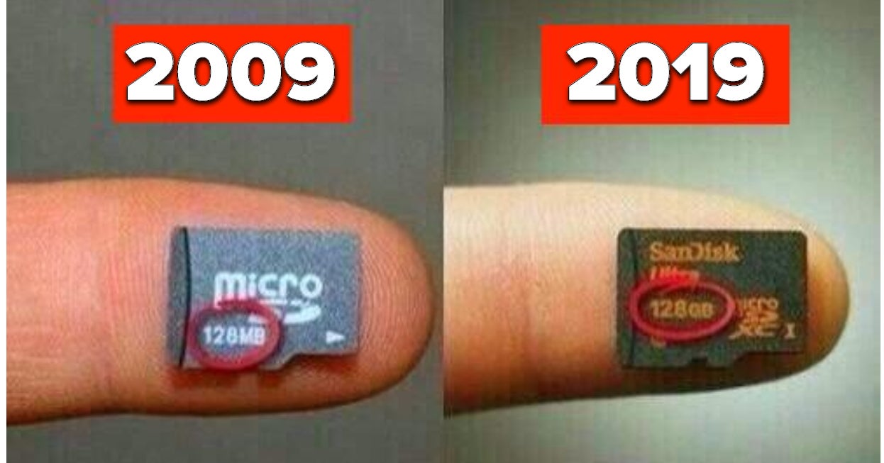 MotoCode's tweet card. Welcome to the future.1. We FINALLY know what Pluto looks like:2. Floppy discs might as well be from the Stone Age:3. 128MB has become 256GB:4. By the way, this is what 10MB looked like in the...