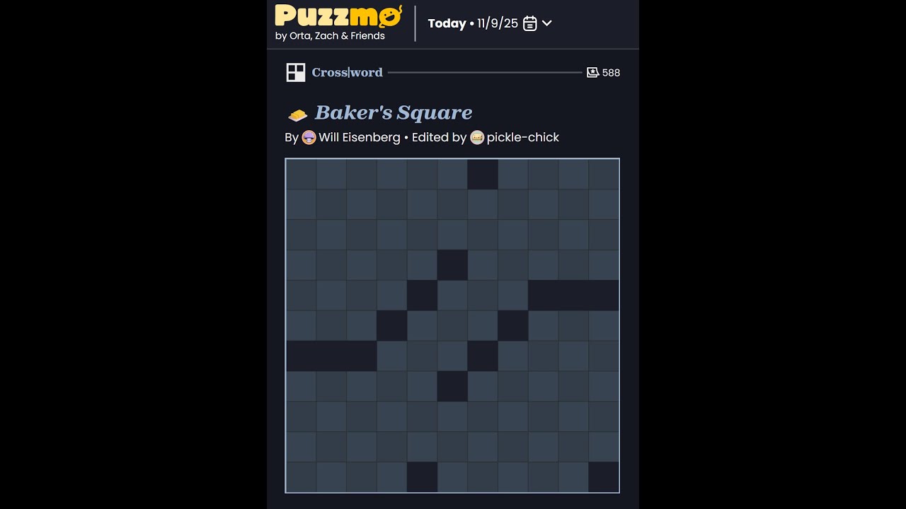 juicyluce9's tweet card. Puzzmo Crossword 09/11/2025