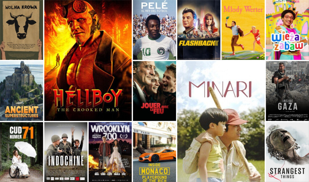 upflixpl's tweet card. 20 tytułów dodanych #Hellboy #Minari #MatthewPerry #MirakelN71 #Flashback #upflixCoNowego