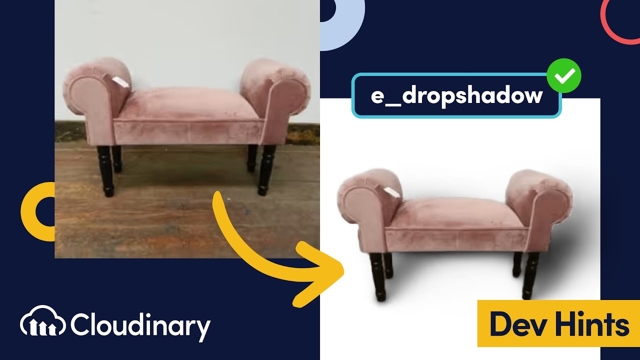 cloudinary's tweet card. Remove Background from Image & Add Shadows in React - Dev Hints