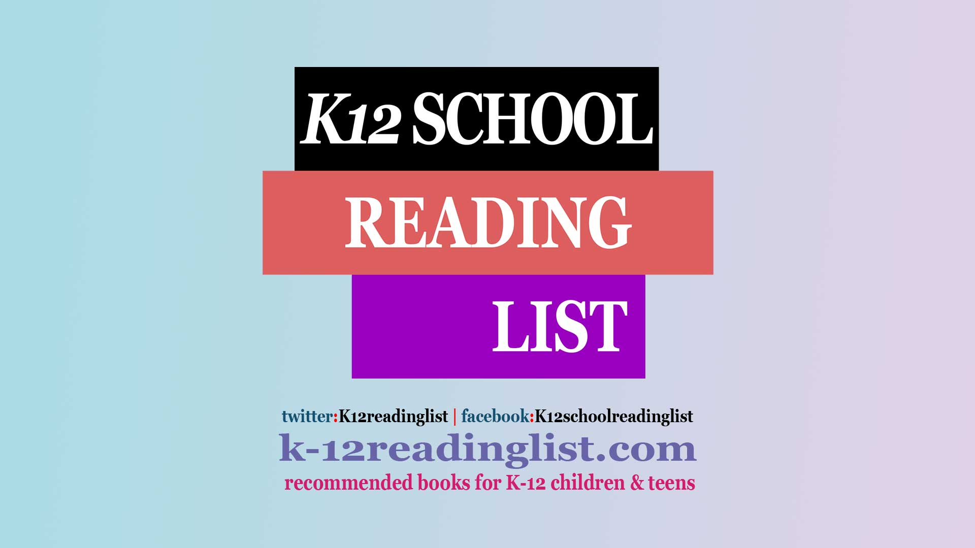 K12readinglist's tweet card. David McPhail features in these recommended reading lists for children and teens curated by the K-12 School Reading List website.