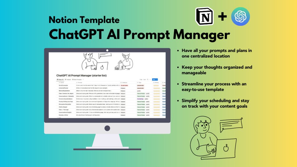 bentley_hq's tweet card. Supercharge Your Writing and Research Workflow with the ChatGPT AI Prompt Manager Notion Template!Unlock the full potential of AI-assisted research and writing with a versatile, customizable, and f...