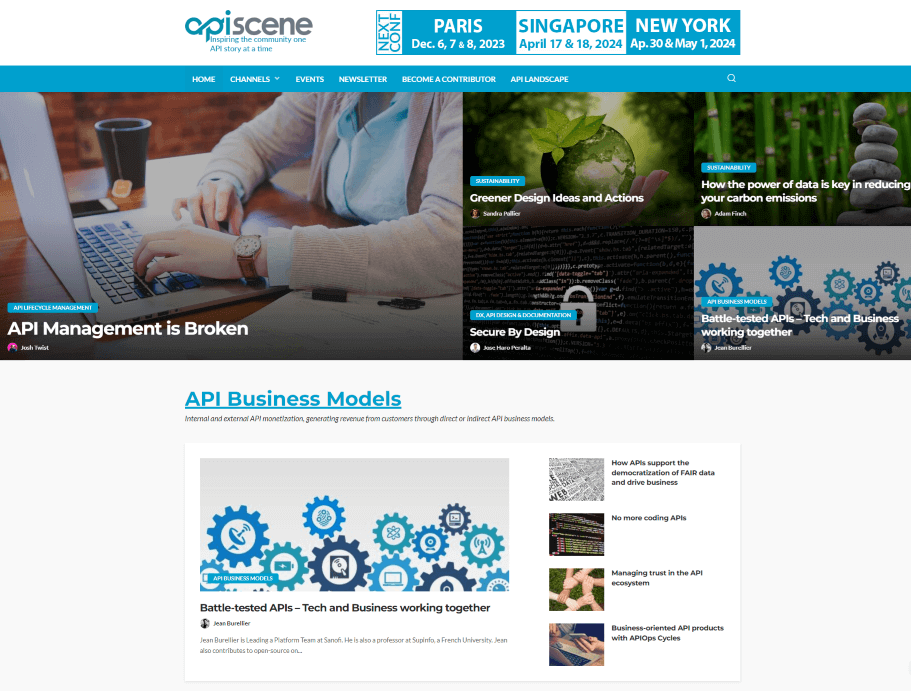 APIdaysGlobal's tweet card. Dive deep into the API Economy with the API Scene. Read about API platform practices, cloud APIs, API management, and how to participate in the platform...