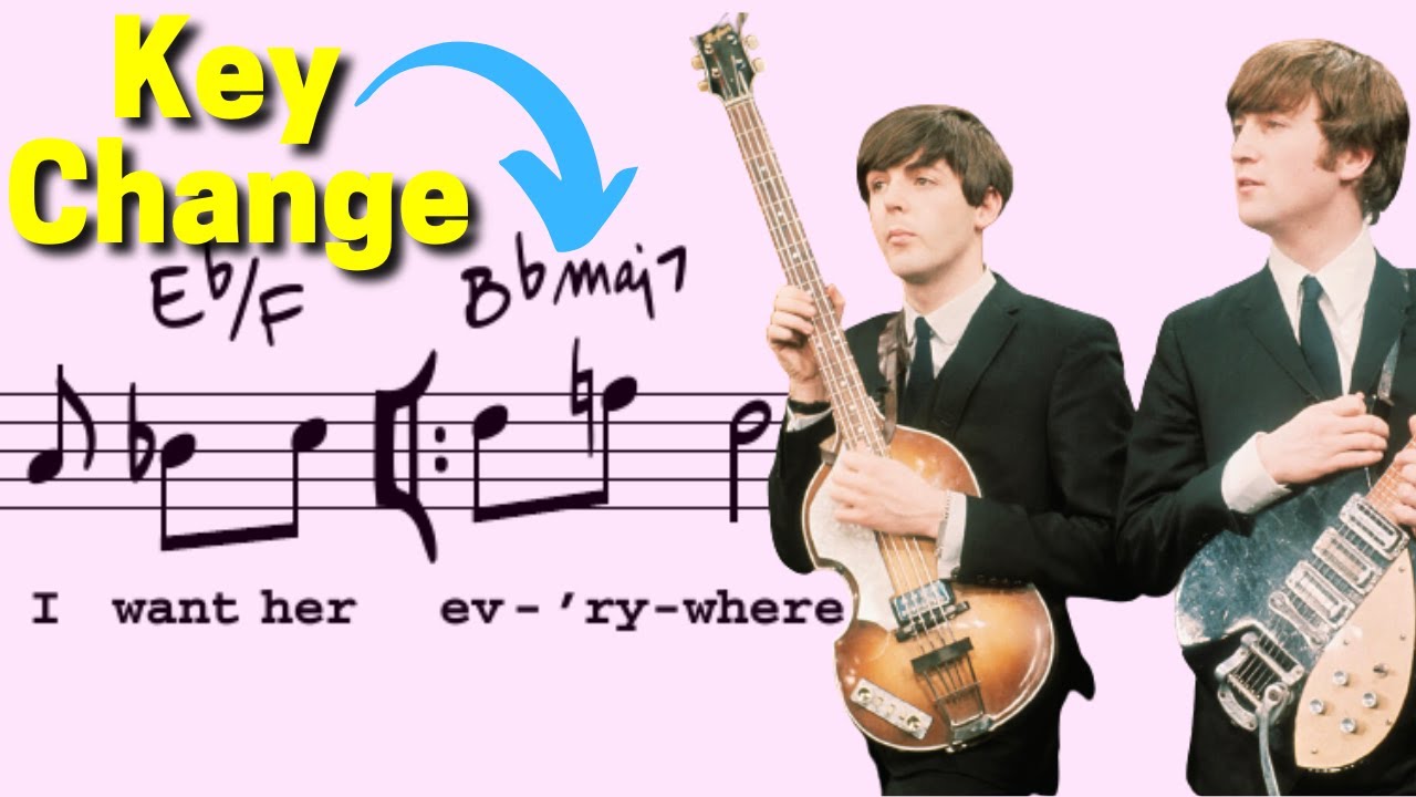 ZippyRiffs's tweet card. The Beatles Most Beautiful Modulation