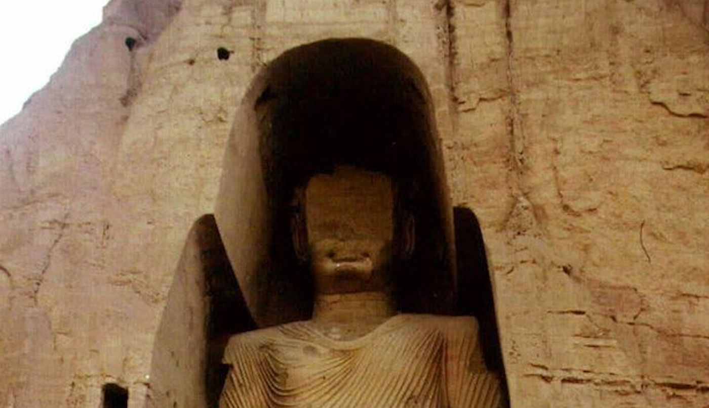 metaphorsbwithu's tweet card. In the beginning, they were the Bamiyan Buddhas: the Western Buddha statue, 55 meters high, and the Eastern, 38 meters high. It had taken decades, from around 550 AD, to carve them out of porous...