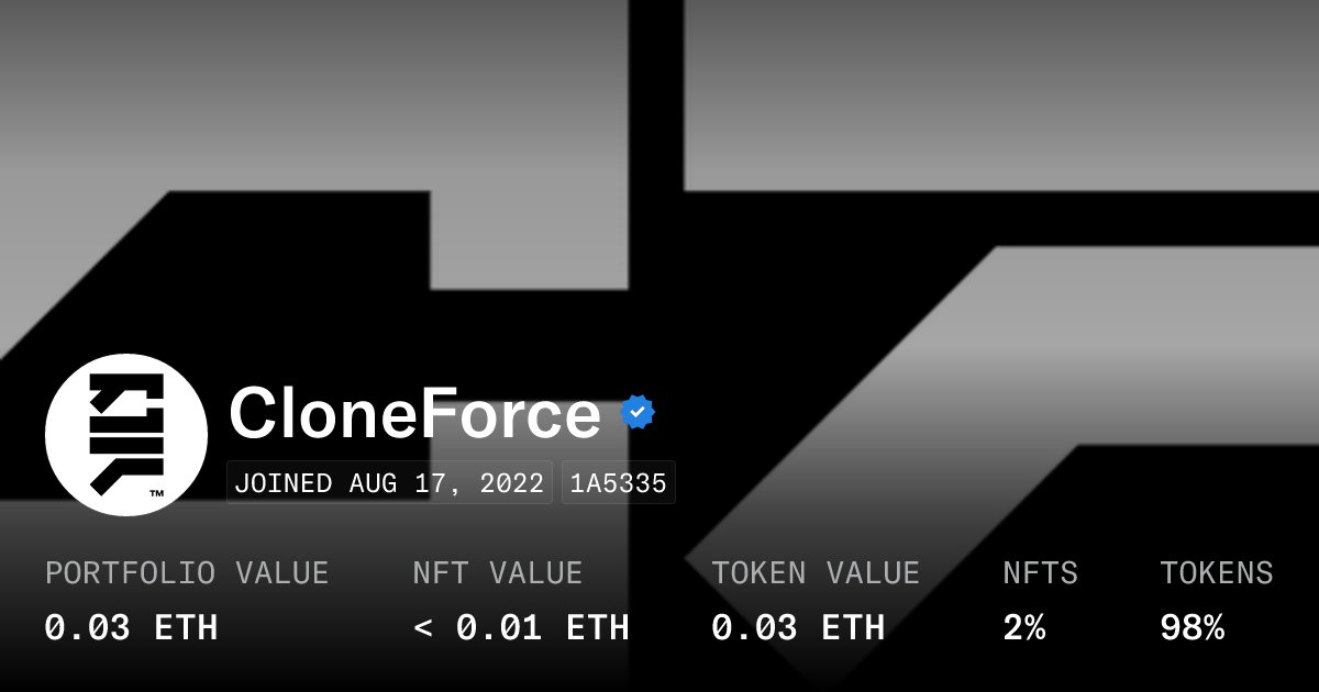 eddski_chew's tweet card. Check out CloneForce's NFTs and tokens on OpenSea, the largest marketplace for crypto collectibles.