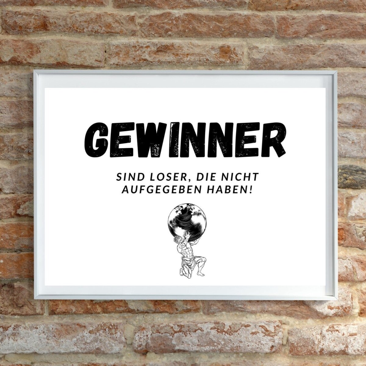 BlogItstimefor's tweet card. Gewinner sind Loser, die nicht aufgegeben haben! Poster A4 | Motivationsquote Business Durchhalten...