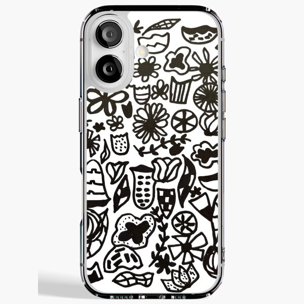 sudesna_ghosh's tweet card. Buy "Black and White Whimsical Floral Art" by SueGhoshArt as a iPhone Case