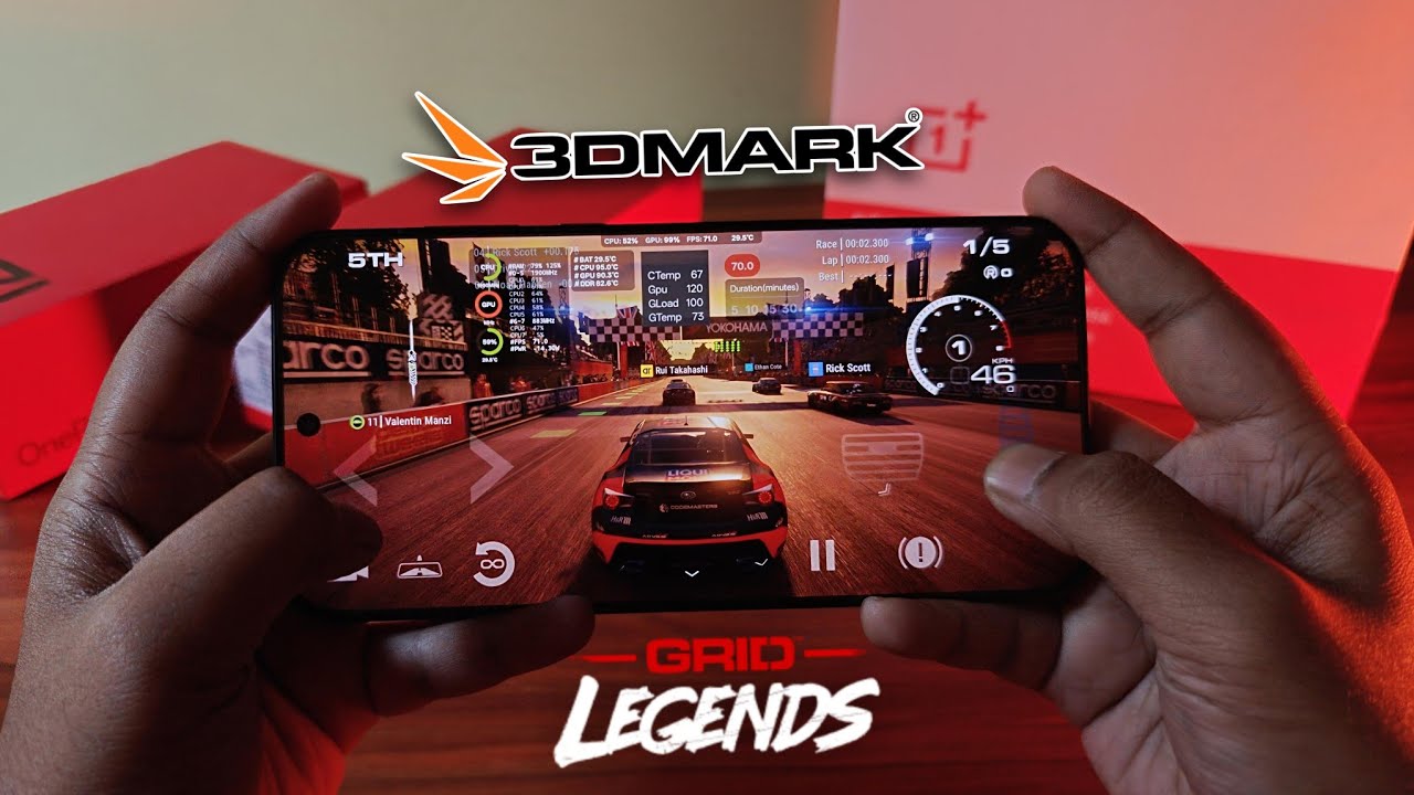 itz_arsh0714's tweet card. OnePlus 15 Thermals Analysis - 3DMark & Grid Legends Torture Test! 8...