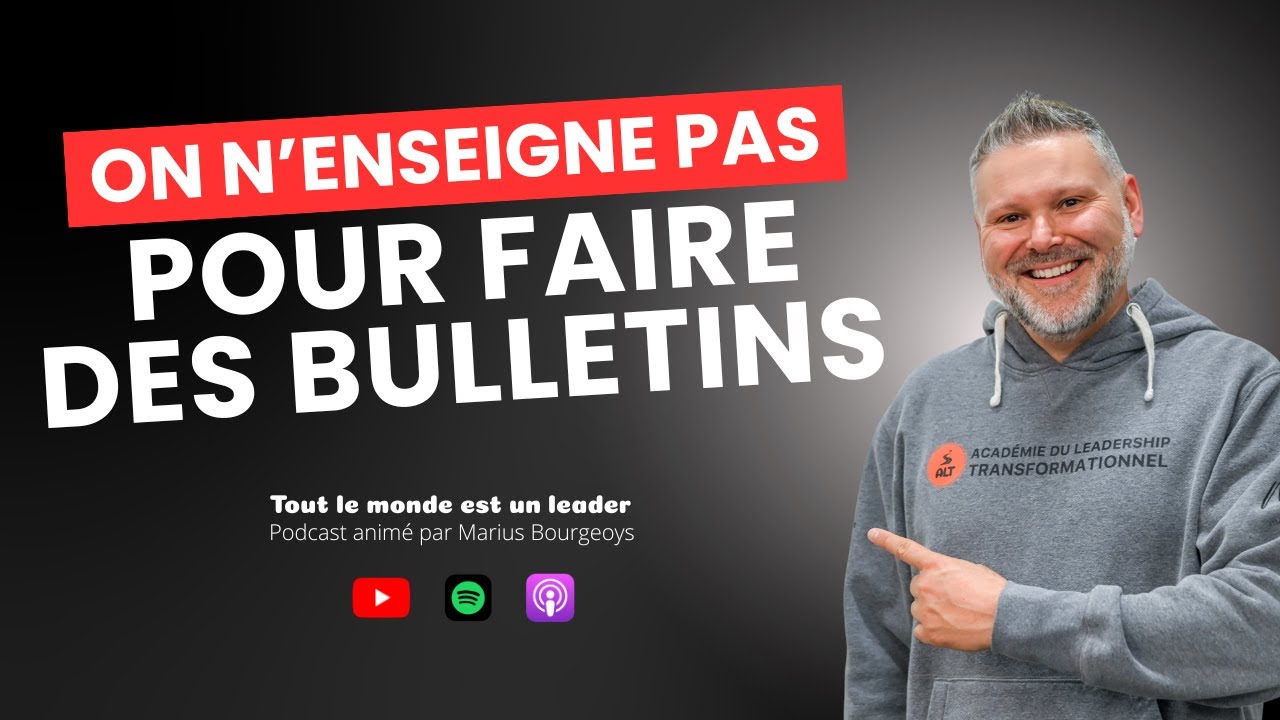 MarioAsselin's tweet card. Ép. 137 - On n'enseigne pas pour faire des bulletins.