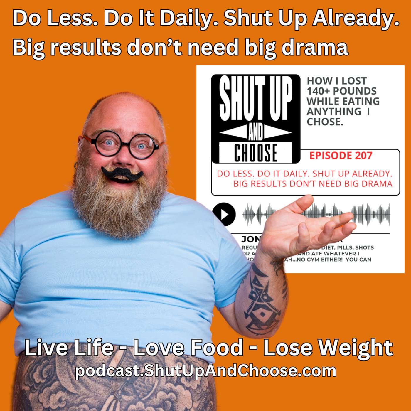 ResslerGuide's tweet card. Do Less. Do It Daily. Shut Up Already. Big results don’t need big...