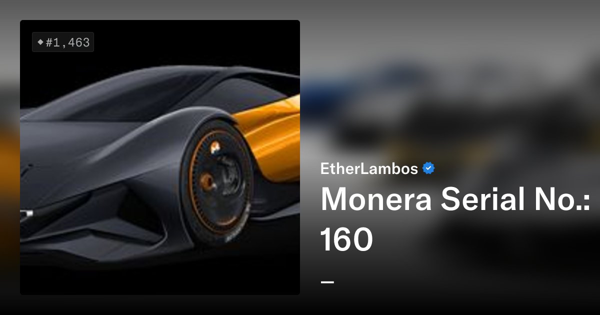 etherlambot's tweet card. Check out your [garage](https://www.etherlambos.io) to tune your EtherLambo to perfection. [Satoshi](https://bit.ly/3pFzw8K) I [Vitalik](https://bit.ly/3y6UnWp) I [T-Rex](https://bit.ly/3lJXAq3) I...