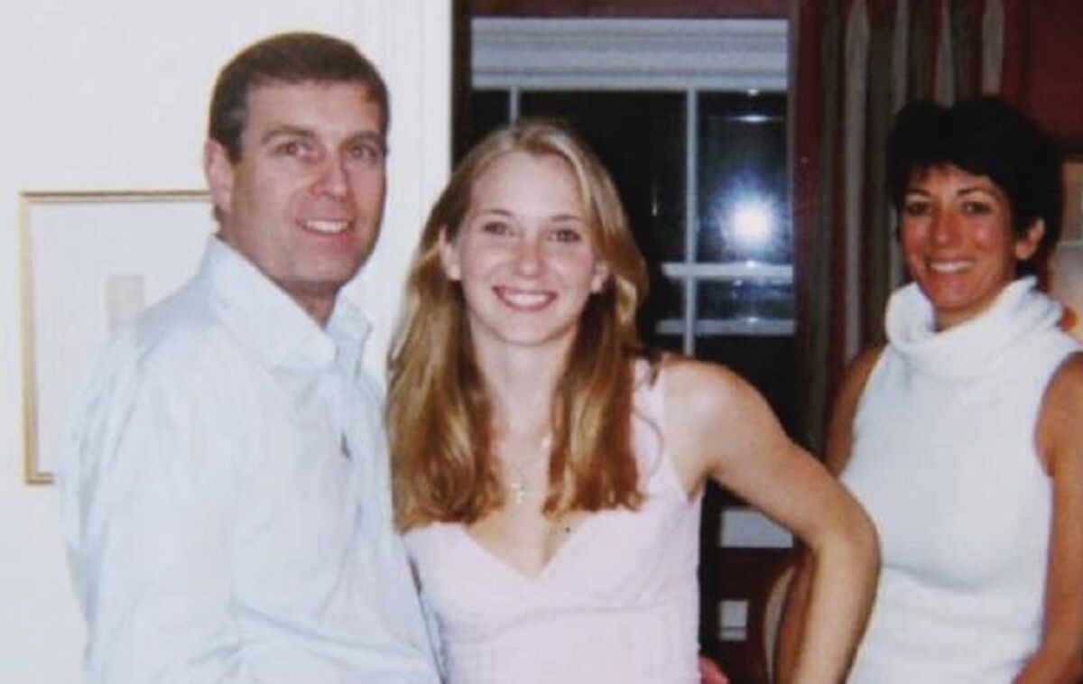 business's tweet card. Disgraced British socialite Ghislaine Maxwell has said the well-known photo showing the Duke of York next to Virginia Giuffre is fake.