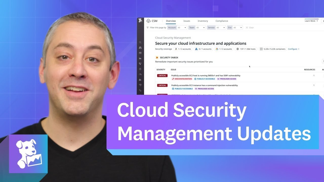 datadoghq's tweet card. This Month in Datadog: Cloud Security Management Updates, Fleet...