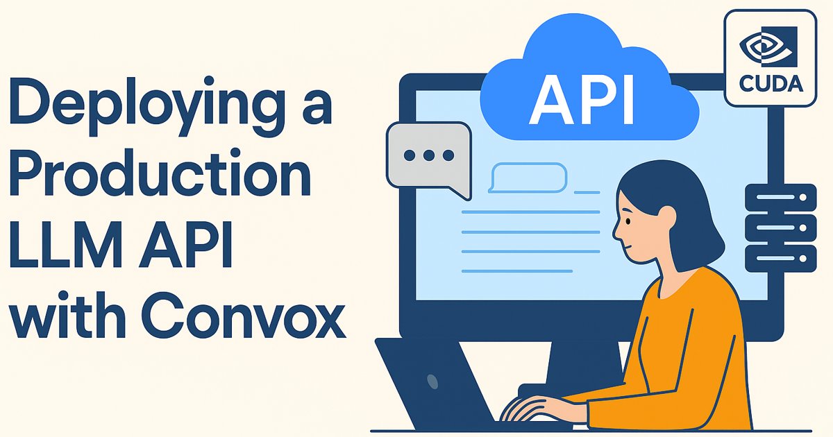 goconvox's tweet card. May 29, 2025 - Learn how to deploy a production-ready Large Language Model API with GPU auto-scaling, intelligent caching, and zero-downtime deployments using Convox. Complete with cost optimization...