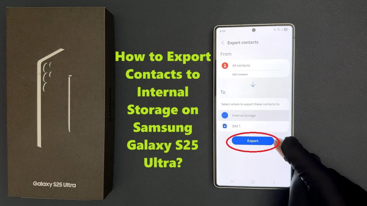 TechMeSpot's tweet card. How to Export Contacts to Internal Storage on Samsung Galaxy S25...