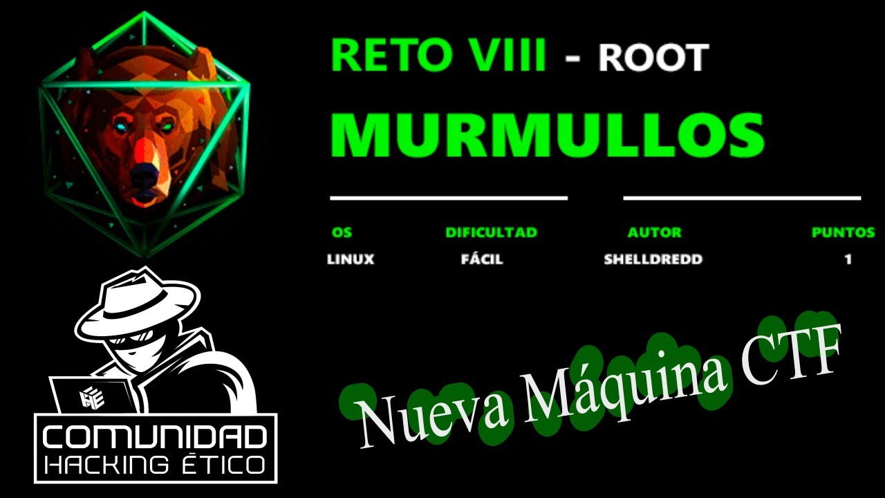 ShellDredd's tweet card. Murmullos CTF Reto VIII Comunidad de Hacking ético - Ganadores y...